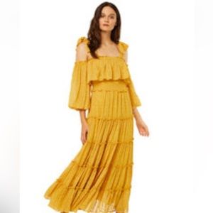 MISA Carmela Dress- Saffron Slip Dot